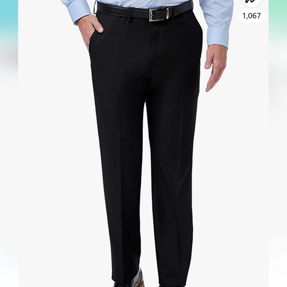 Haggar HAGGER BLACK LABEL Two-pleat Slacks, Men's, Size W33 polyester black type Vintage Second Hand main image 0